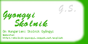gyongyi skolnik business card