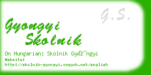 gyongyi skolnik business card